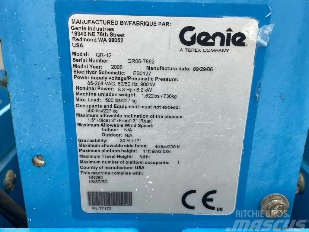 Genie GR-12 | PARTS MACHINE | NON FUNCTIONAL Outros elevadores e plataformas