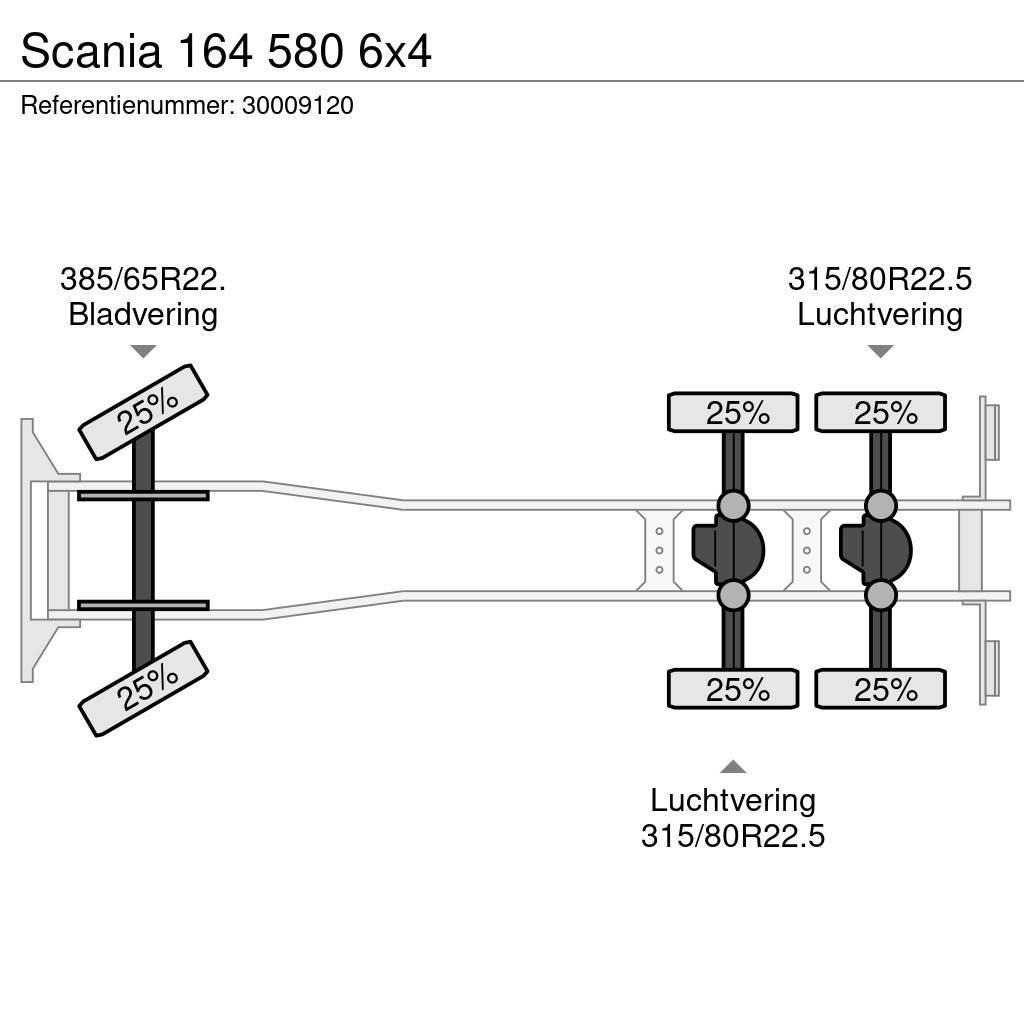 Scania 164 580 6x4 Camiões de chassis e cabine