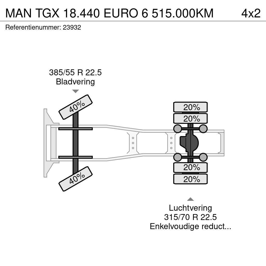 MAN TGX 18.440 EURO 6 515.000KM Tractores (camiões)