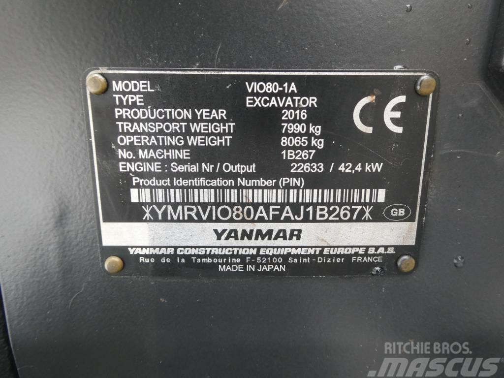 Yanmar Vio 80-1A Escavadoras Midi 7t - 12t