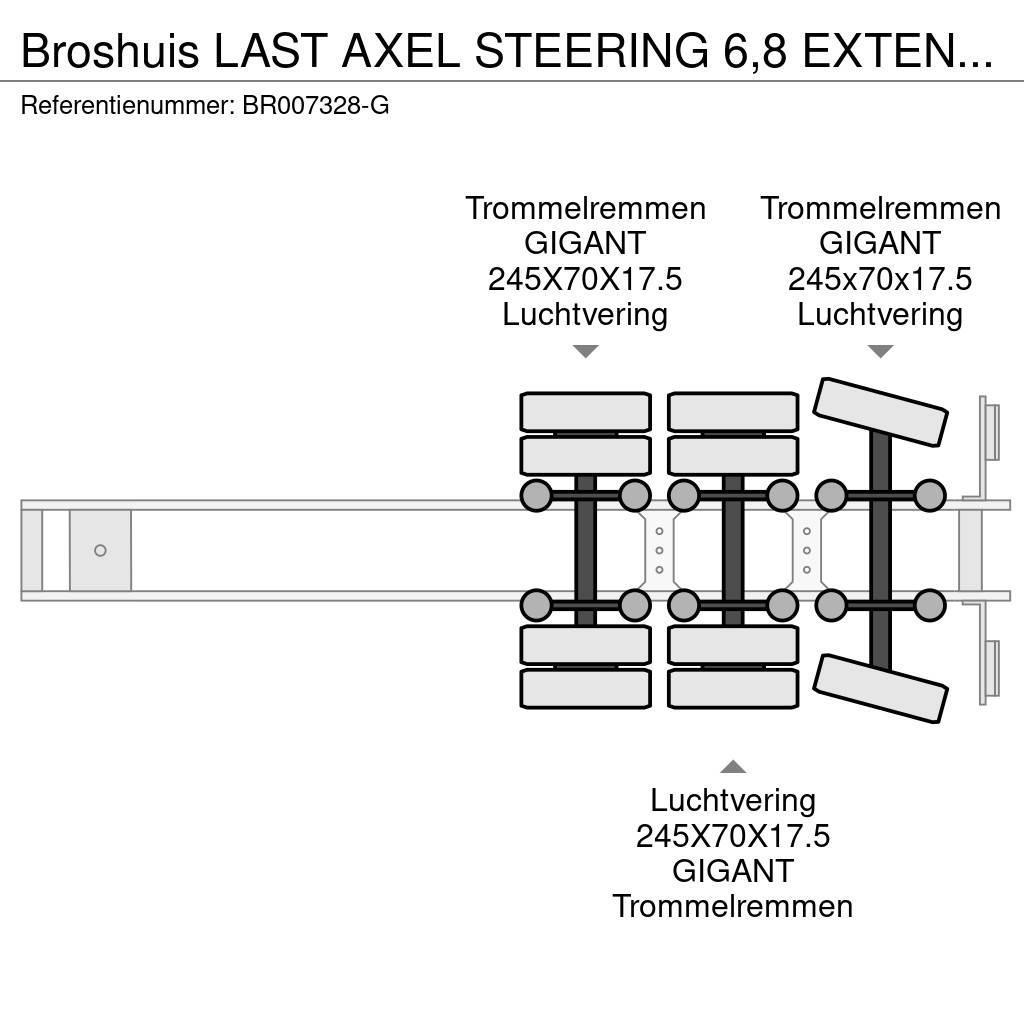 Broshuis LAST AXEL STEERING 6,8 EXTENDABLE Semi Reboques Carga Baixa