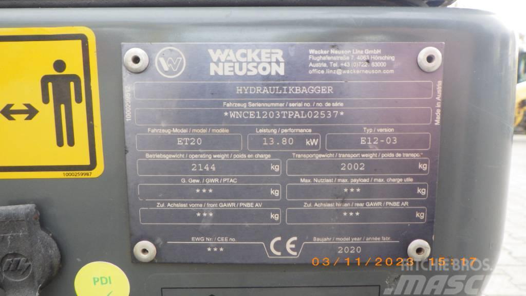 Wacker Neuson ET 20 Escavadoras de rastos