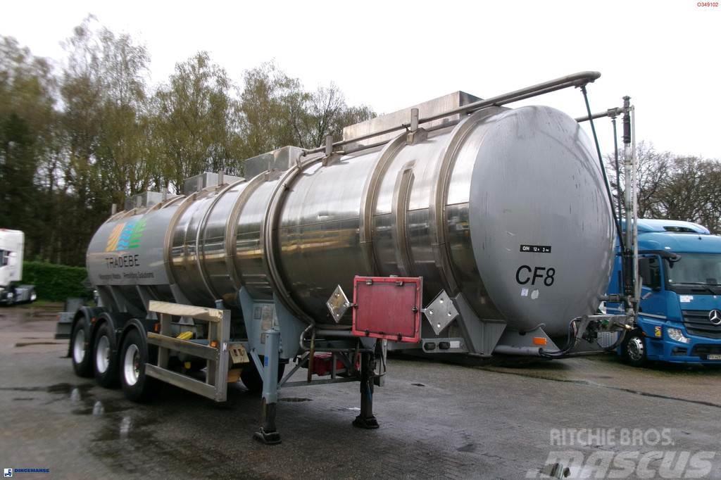  Clayton Chemical tank inox 30 m3 / 1 comp Semi Reboques Cisterna