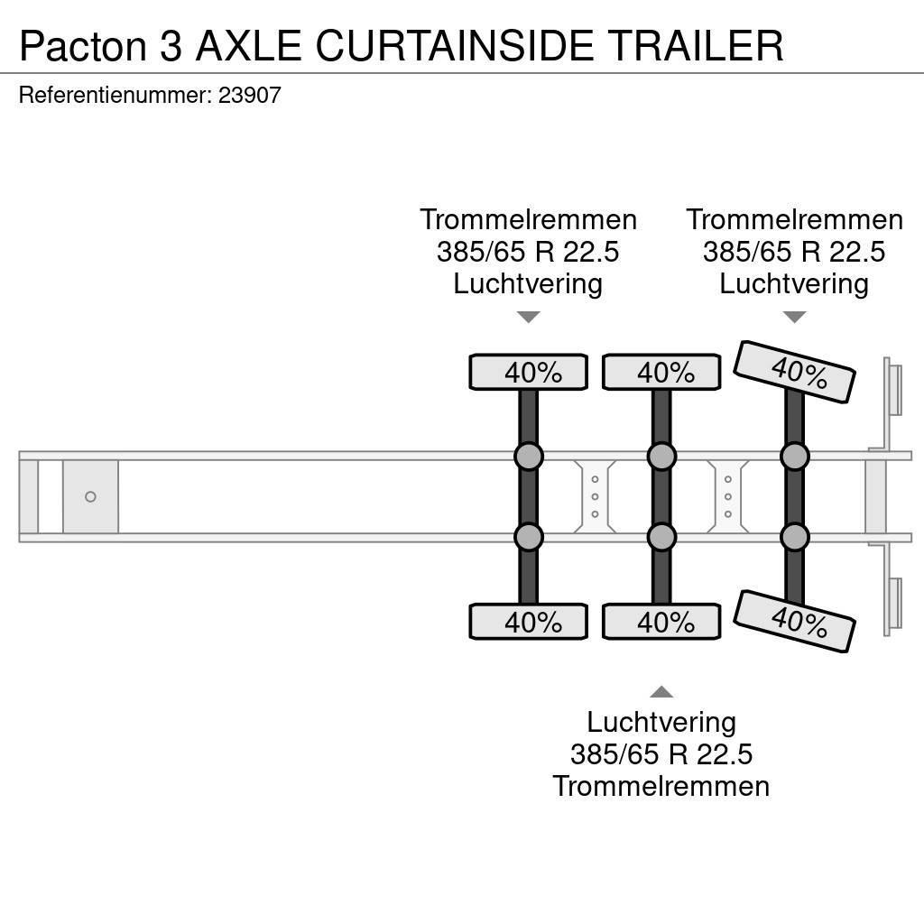 Pacton 3 AXLE CURTAINSIDE TRAILER Semi Reboques Cortinas Laterais