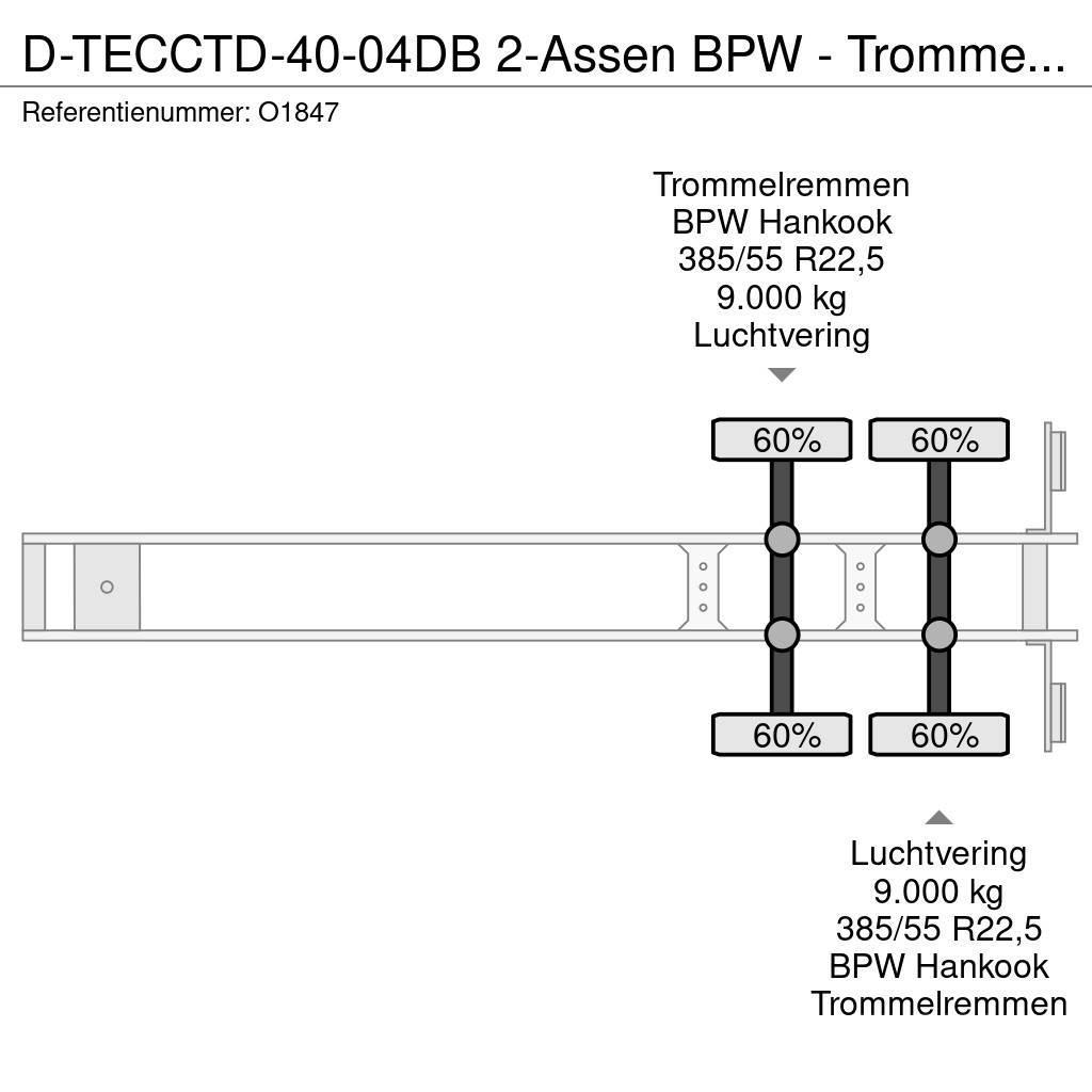 D-tec CTD-40-04DB 2-Assen BPW - Trommelremmen - Combi Do Semi Reboques Porta Contentores
