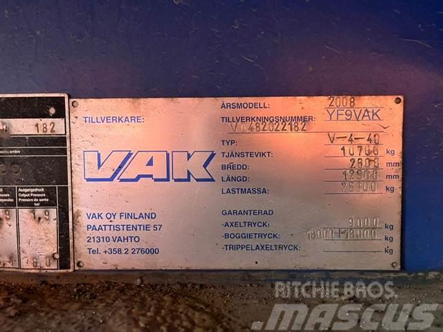 VAK V-4-40 VECTOR 1850 / BOX L=12385 mm Reboques caixa de temperatura controlada