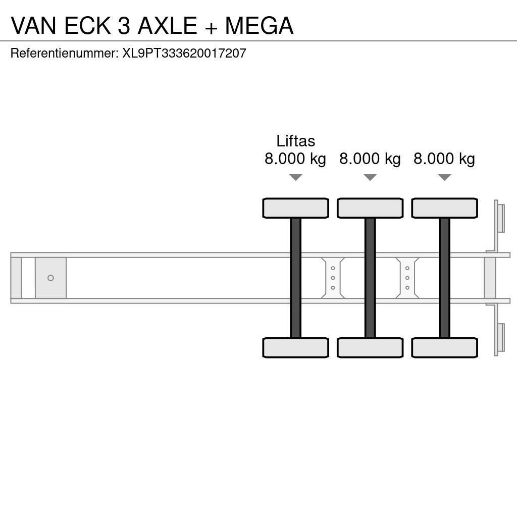 Van Eck 3 AXLE + MEGA Semi-Reboques Caixa Fechada