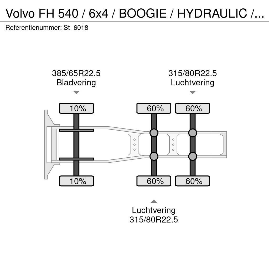 Volvo FH 540 / 6x4 / BOOGIE / HYDRAULIC / RETARDER / Tractores (camiões)