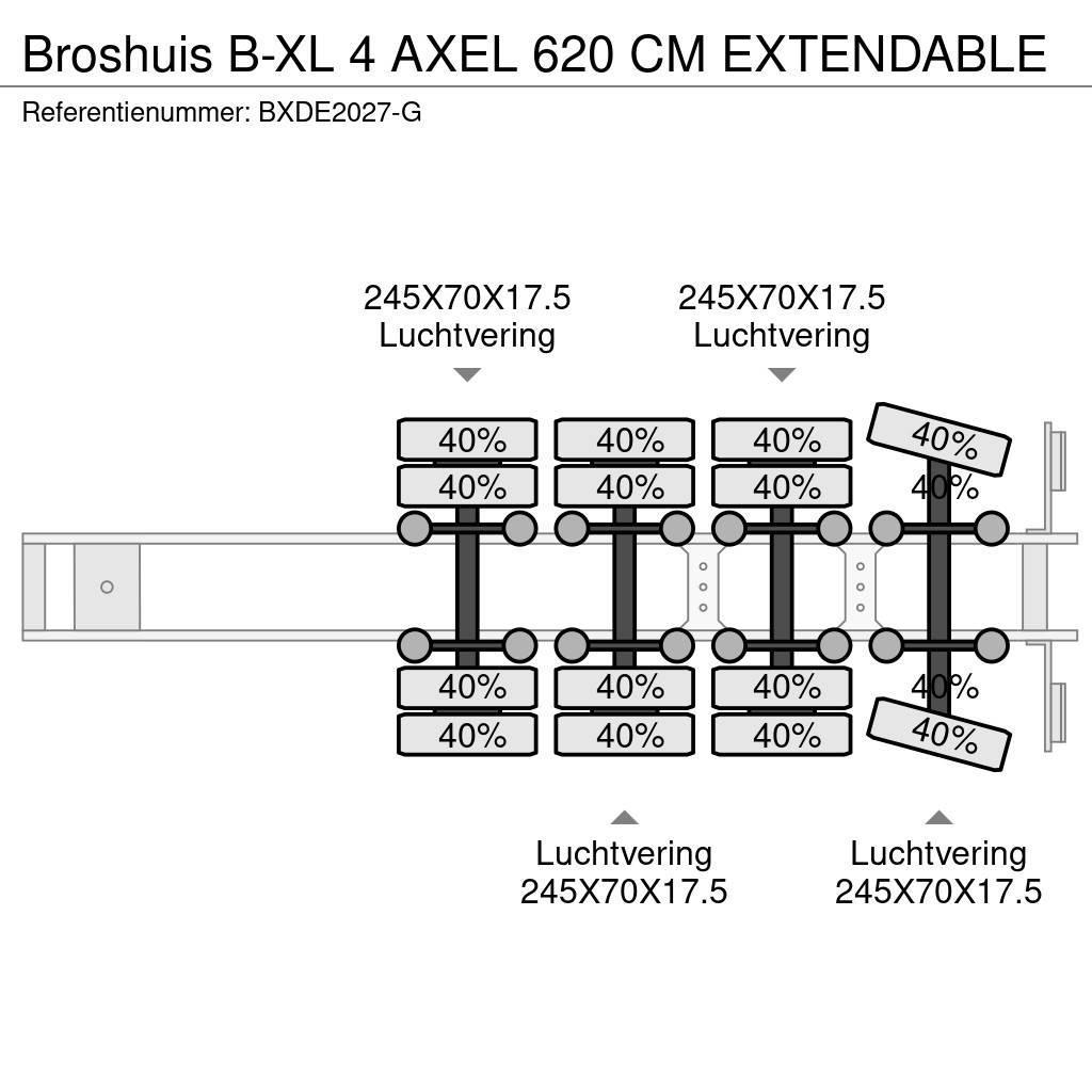 Broshuis B-XL 4 AXEL 620 CM EXTENDABLE Semi Reboques Carga Baixa