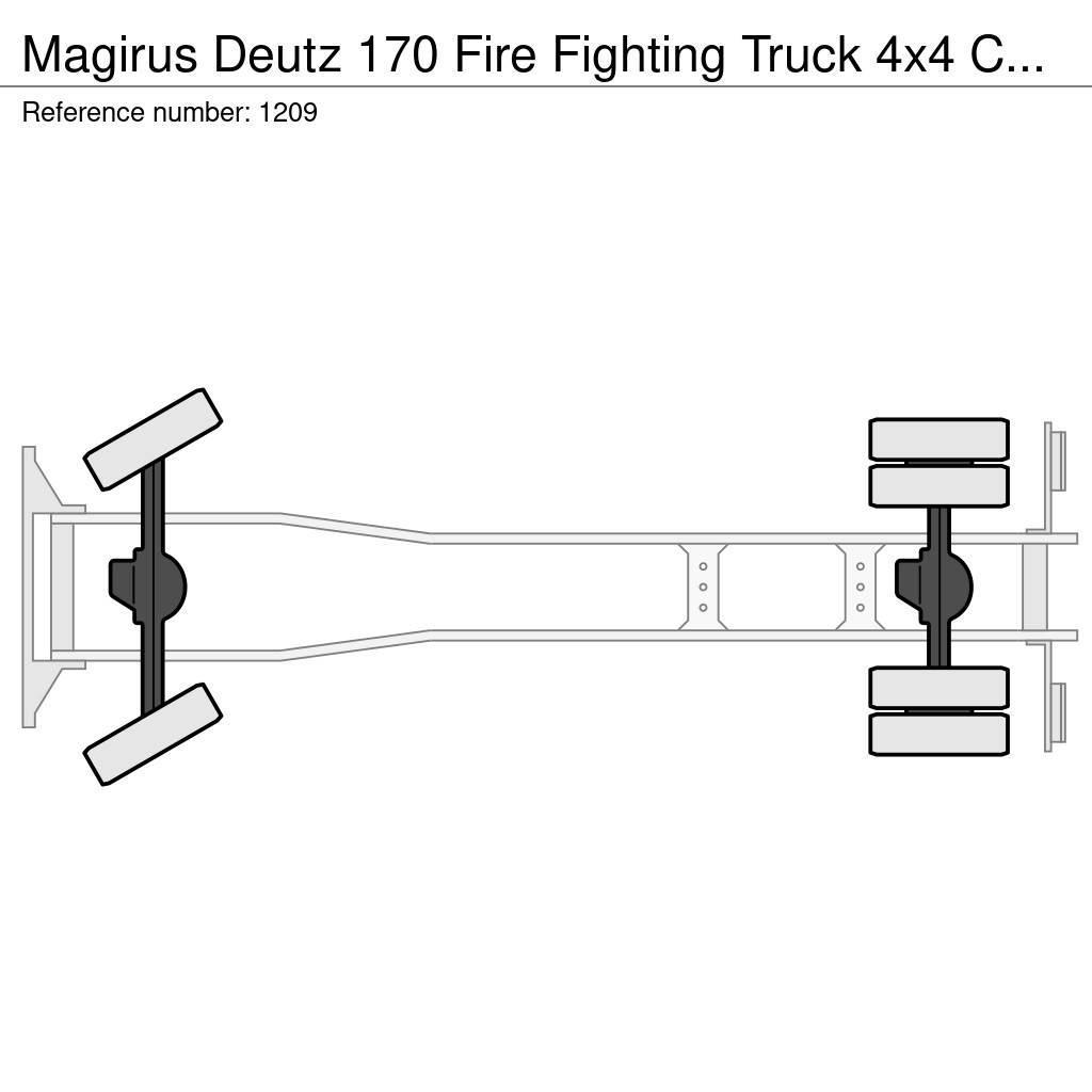 Magirus Deutz 170 Fire Fighting Truck 4x4 Complete truck G Carros de bombeiros