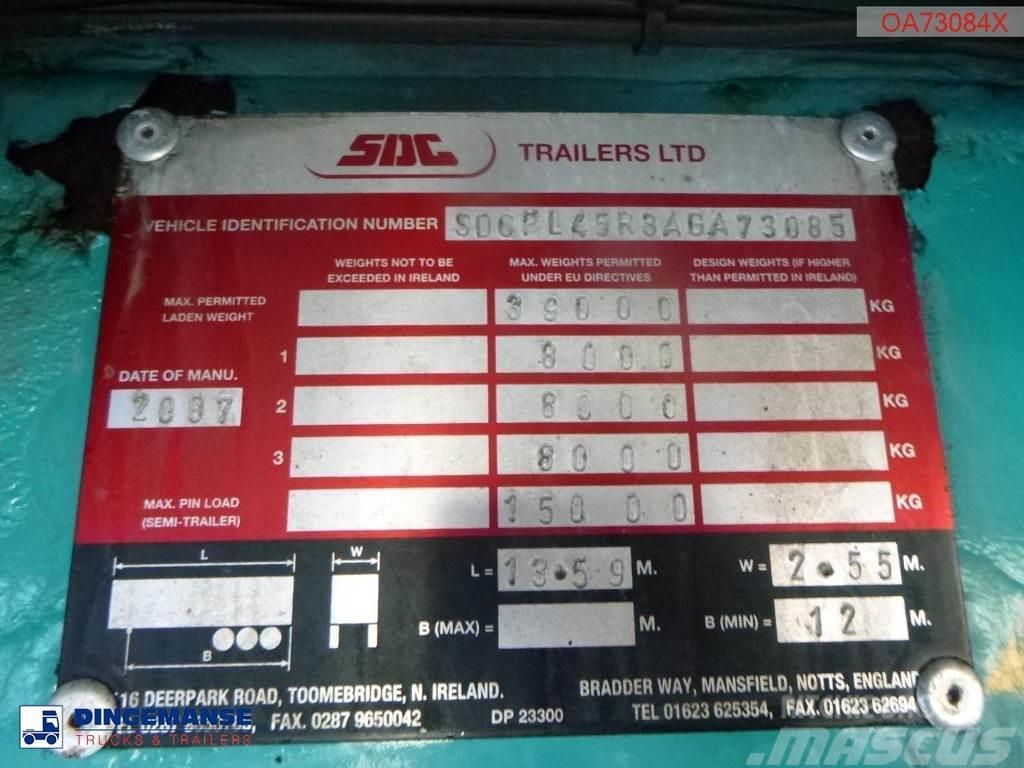 SDC Stack - 3 x platform trailer 13.6 m / 39 t Semi Reboques estrado/caixa aberta