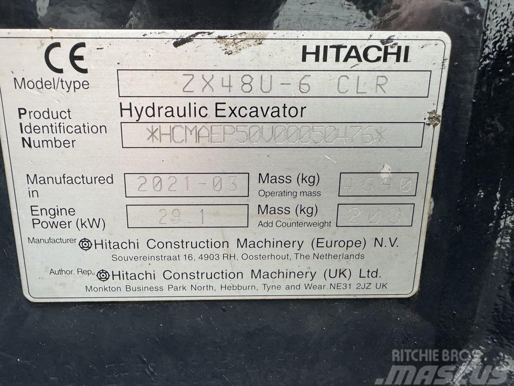Hitachi ZX 48 U-6 Mini Escavadoras <7t