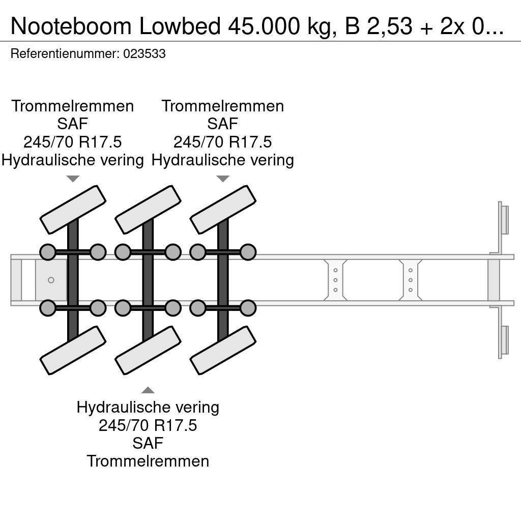 Nooteboom Lowbed 45.000 kg, B 2,53 + 2x 0,23 mtr, Lowbed Semi Reboques Carga Baixa