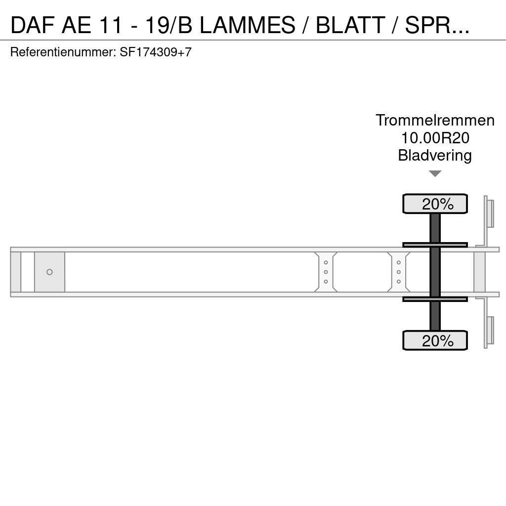 DAF AE 11 - 19/B LAMMES / BLATT / SPRING / FREINS TAMB Semi Reboques Cortinas Laterais