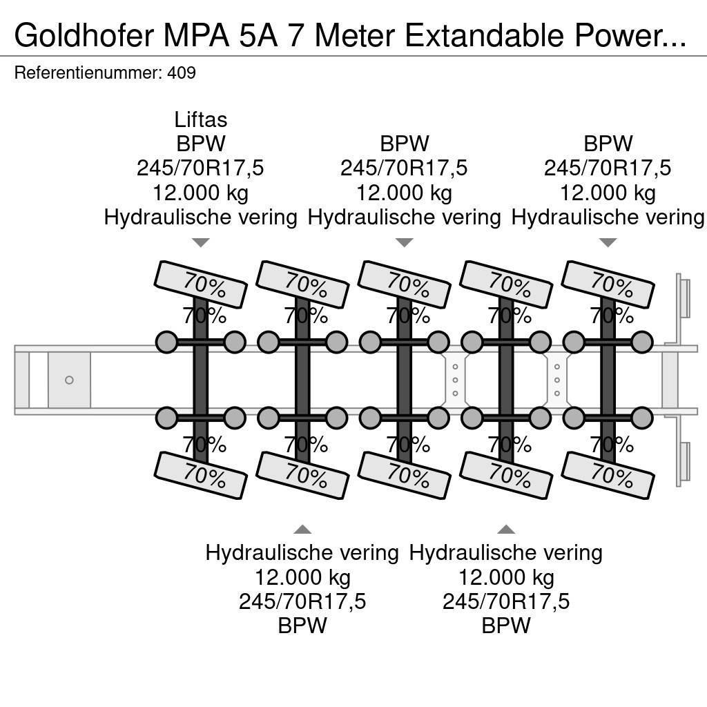 Goldhofer MPA 5A 7 Meter Extandable Powersteering Liftaxle 1 Semi Reboques Carga Baixa