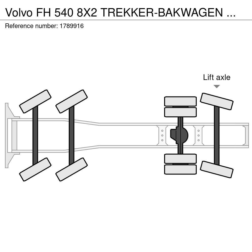 Volvo FH 540 8X2 TREKKER-BAKWAGEN COMBI + FASSI F1650RA. Tractores (camiões)