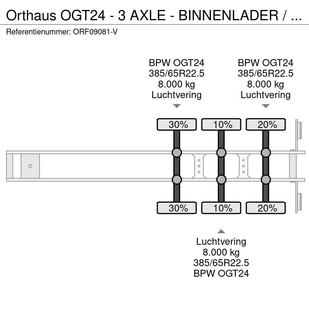Orthaus OGT24 - 3 AXLE - BINNENLADER / INNENLADER / INLOAD Outros Semi Reboques