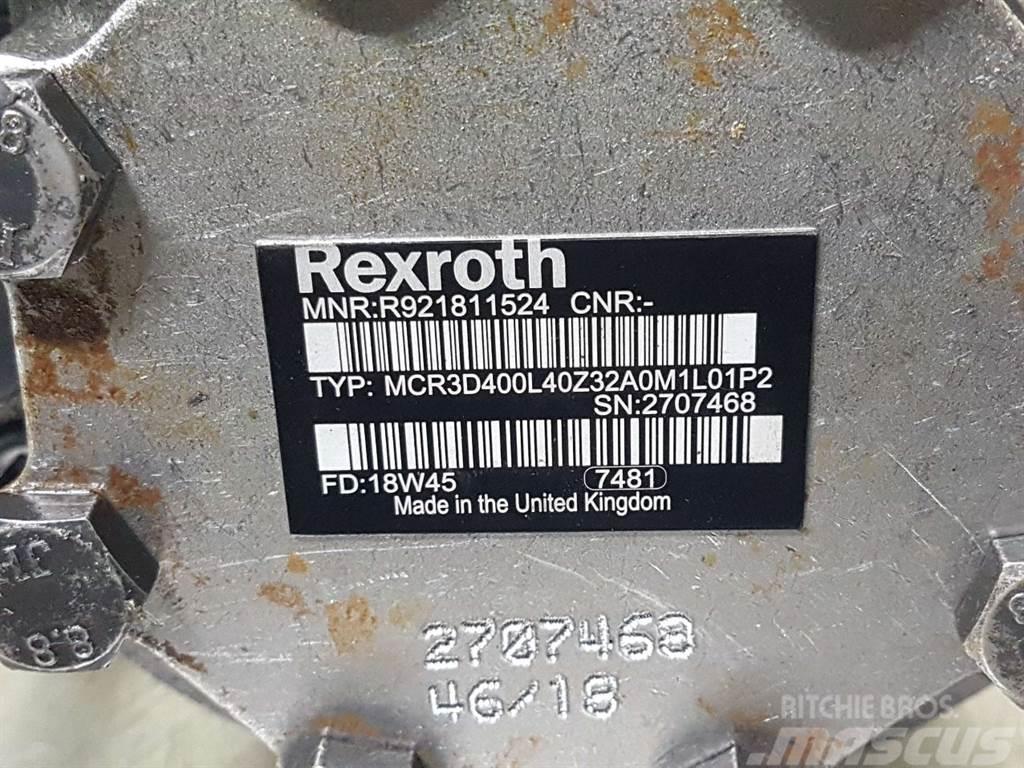Rexroth MCR3D400L40Z32-R921811524-Wheel motor/Radmotor Hidráulica