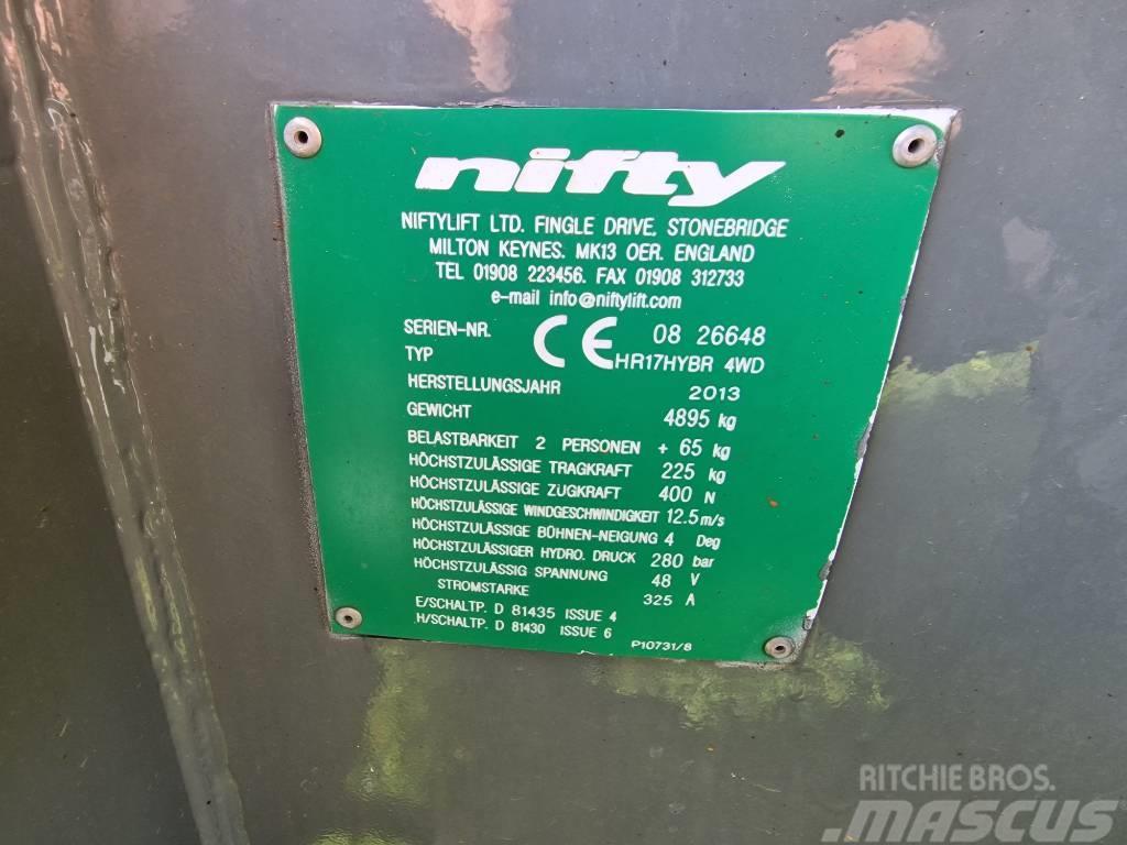Niftylift HR17 hybrid 4x4 hybride knikarmhoogwerker hoogwerk Elevadores braços articulados
