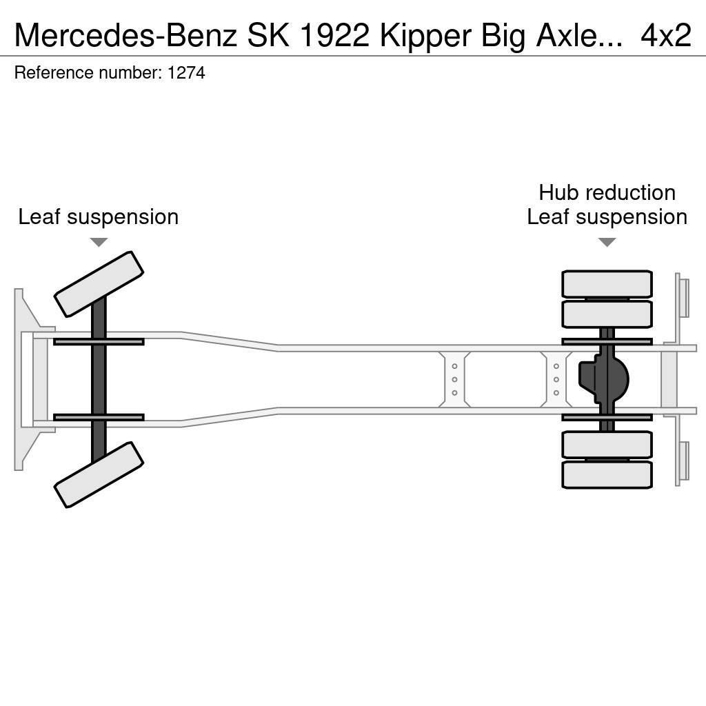 Mercedes-Benz SK 1922 Kipper Big Axle Full Steel Suspension V6 G Camiões basculantes