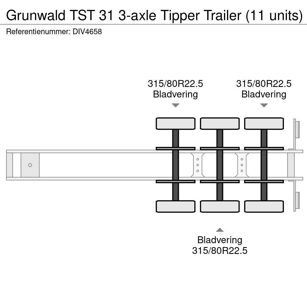 Grunwald TST 31 3-axle Tipper Trailer (11 units) Semi Reboques Basculantes