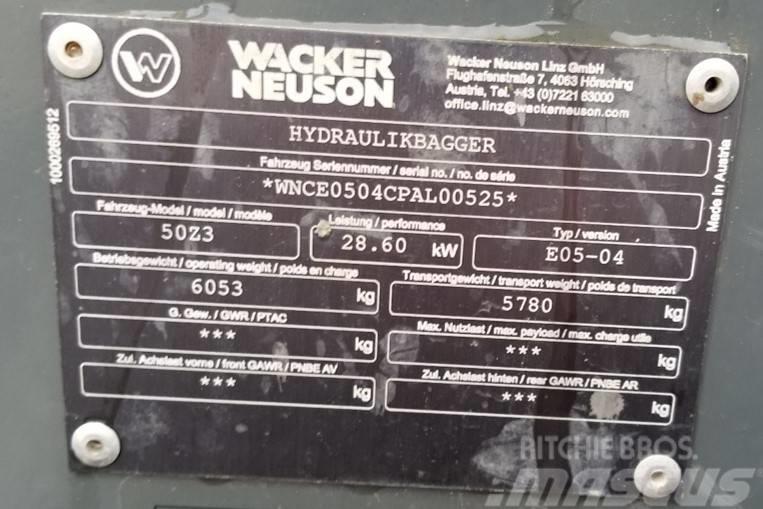 Wacker Neuson 50Z3 Escavadoras de rastos