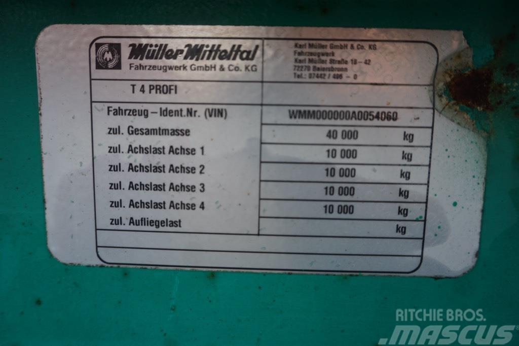 Müller-Mitteltal T4 Profi 40.0 Reboques carga baixa