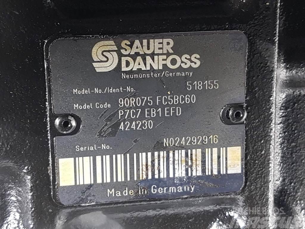 Sauer Danfoss 90R075FC5BC60P7C7-518155-Drive pump/Fahrpumpe/Pomp Hidráulica