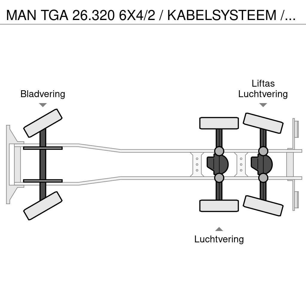MAN TGA 26.320 6X4/2 / KABELSYSTEEM / CABLE SYSTEEM / Camiões Ampliroll