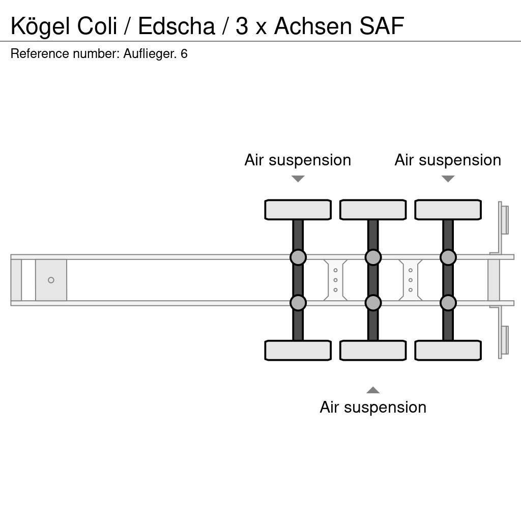 Kögel Coli / Edscha / 3 x Achsen SAF Semi Reboques Cortinas Laterais