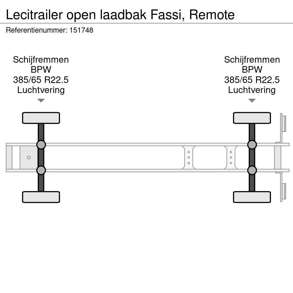 Lecitrailer open laadbak Fassi, Remote Semi Reboques estrado/caixa aberta