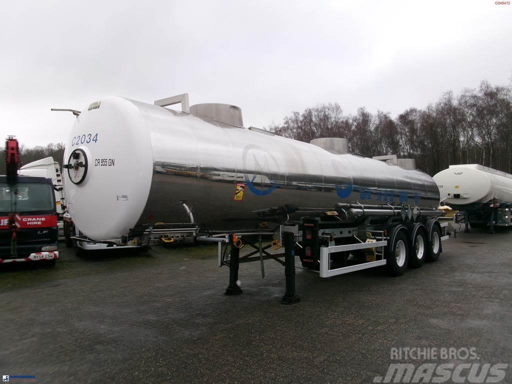 Magyar Chemical tank inox 22.5 m3 / 1 comp ADR 29-05-2024 Semi Reboques Cisterna