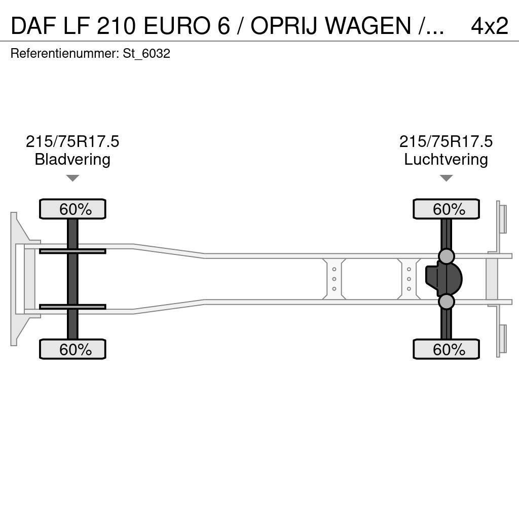DAF LF 210 EURO 6 / OPRIJ WAGEN / MACHINE TRANSPORT Camiões de Transporte Auto