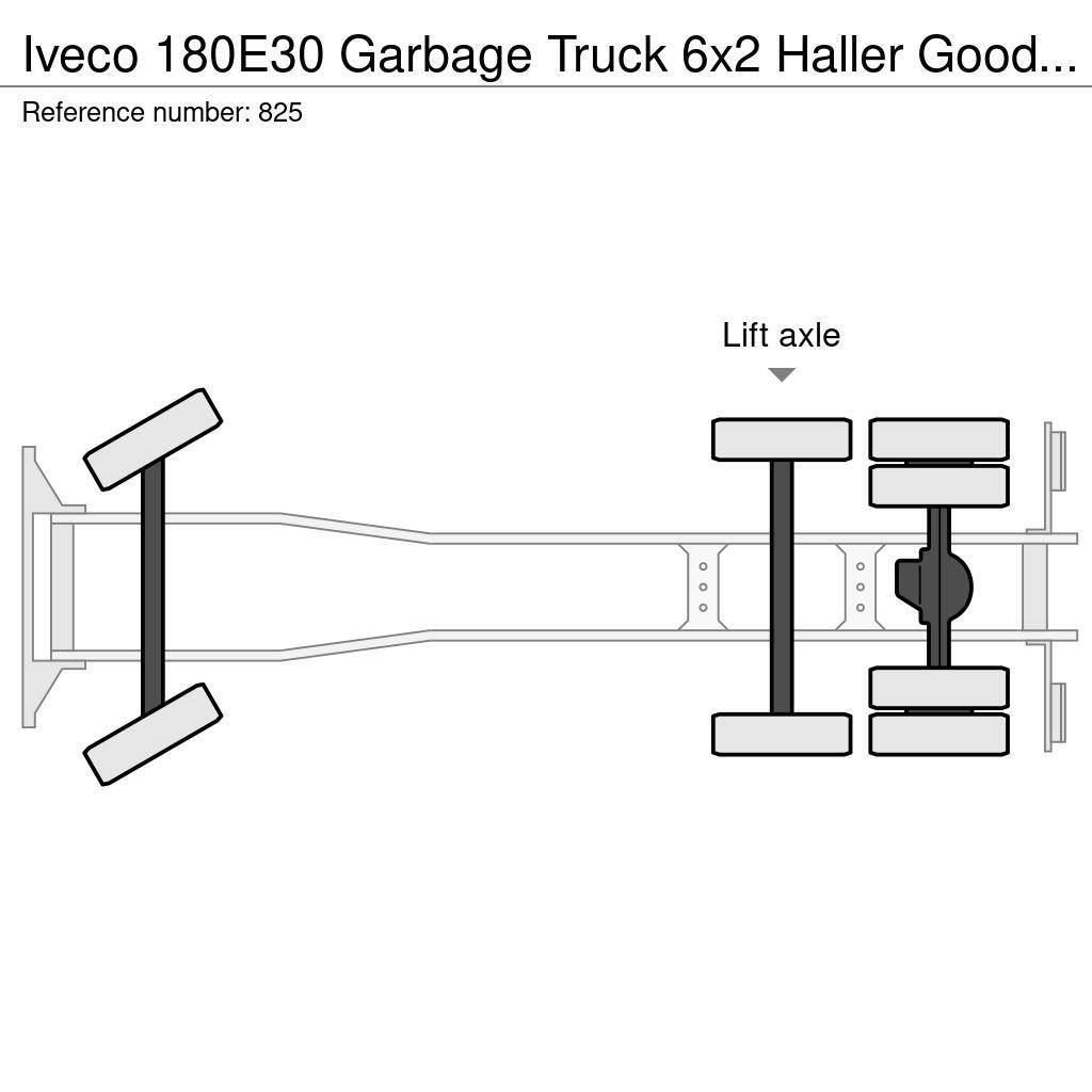 Iveco 180E30 Garbage Truck 6x2 Haller Good Condition Camiões de lixo