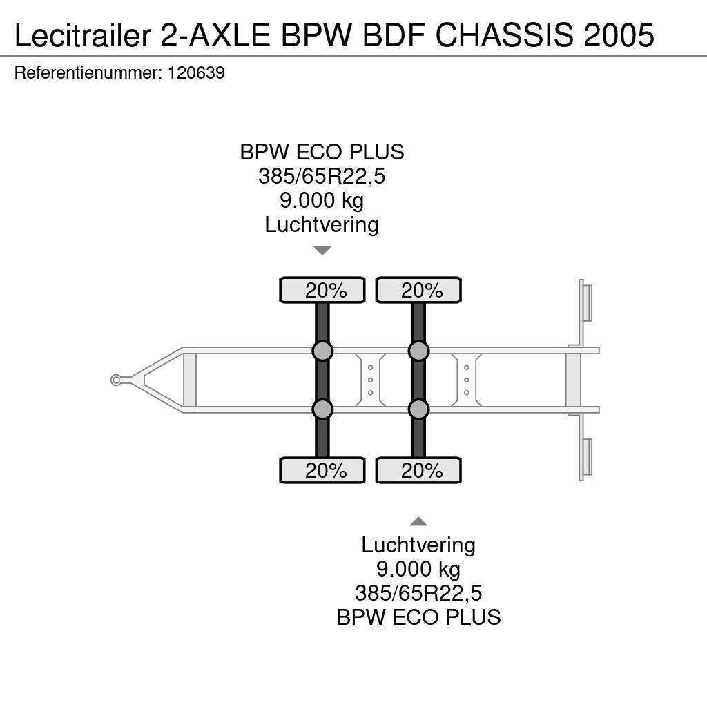 Lecitrailer 2-AXLE BPW BDF CHASSIS 2005 Reboques desmontáveis