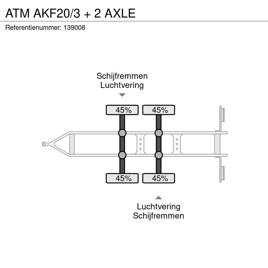 ATM AKF20/3 + 2 AXLE Reboques estrado/caixa aberta