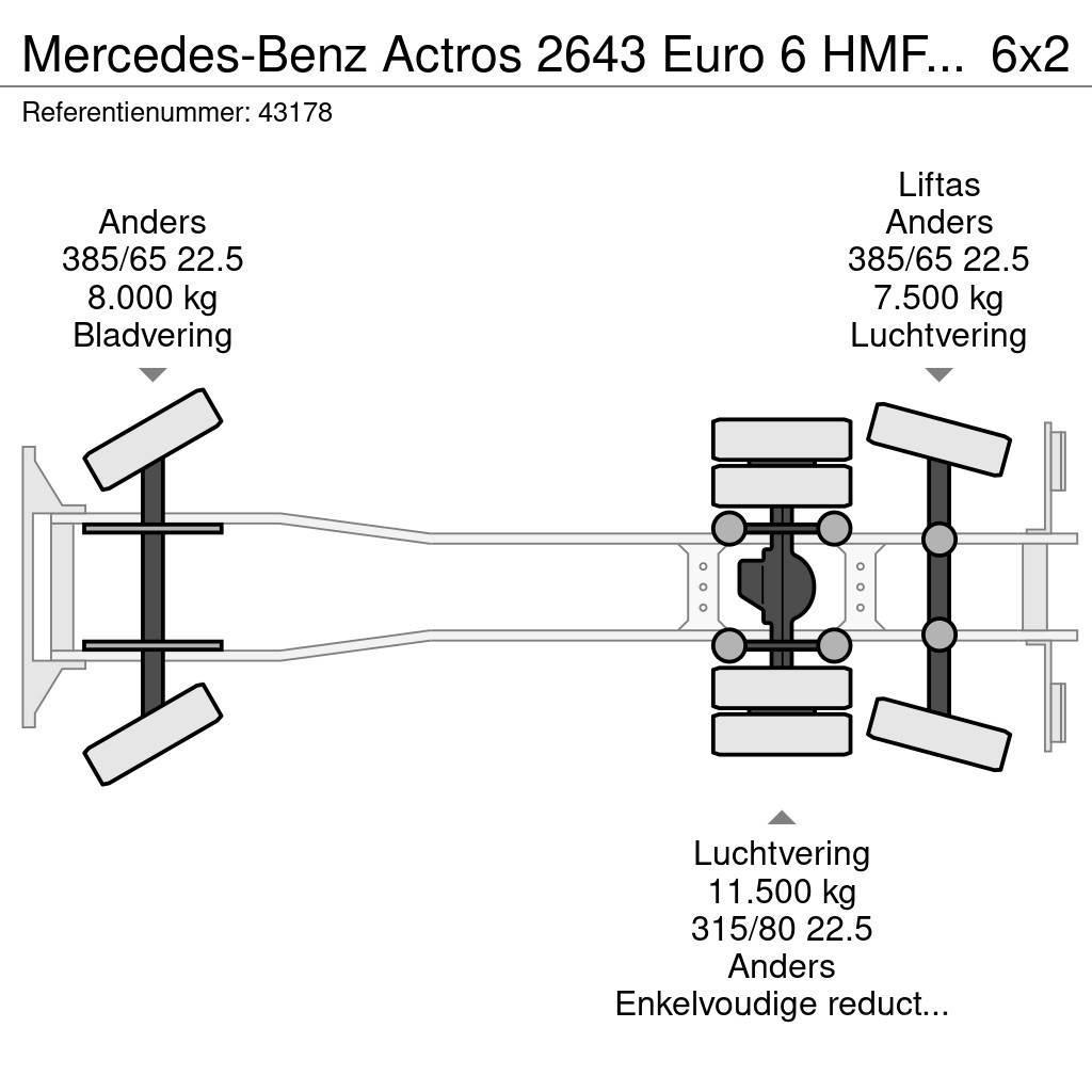 Mercedes-Benz Actros 2643 Euro 6 HMF 23 Tonmeter laadkraan Camiões Ampliroll