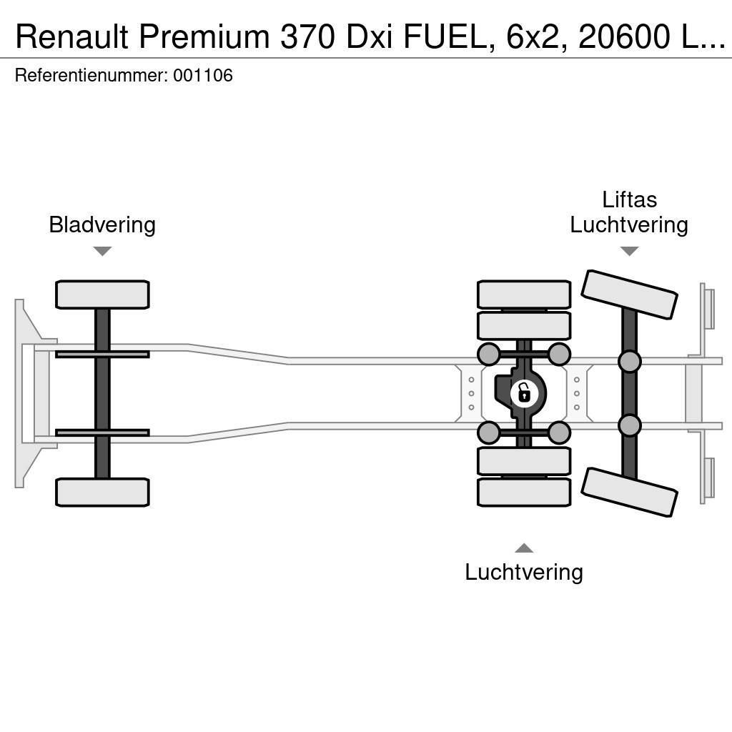Renault Premium 370 Dxi FUEL, 6x2, 20600 Liter, 6 Comp, Re Camiões-cisterna