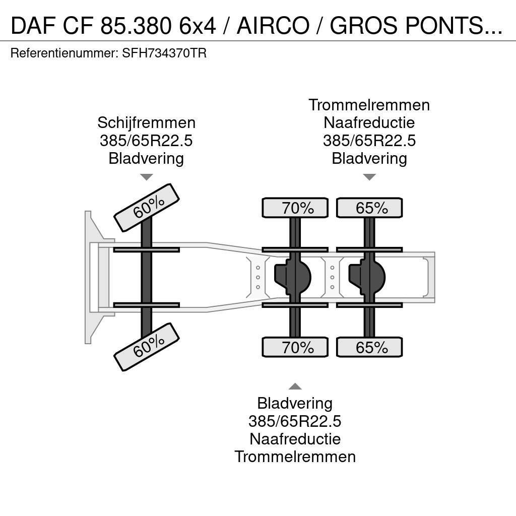DAF CF 85.380 6x4 / AIRCO / GROS PONTS - BIG AXLES / L Tractores (camiões)
