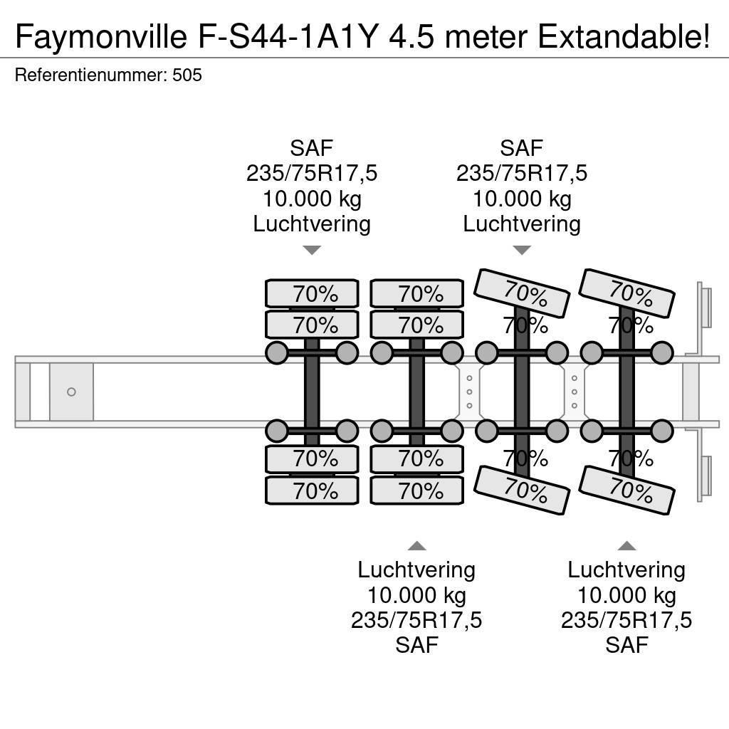 Faymonville F-S44-1A1Y 4.5 meter Extandable! Semi Reboques Carga Baixa