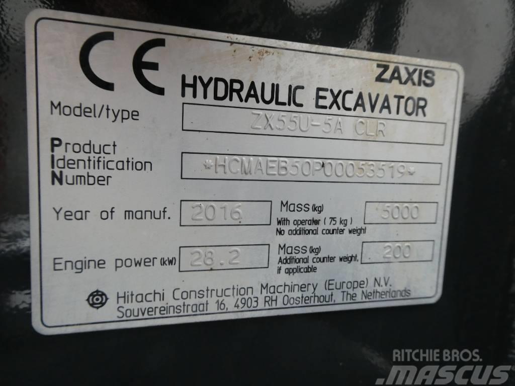 Hitachi ZX 55 U-5 A CLR Mini Escavadoras <7t