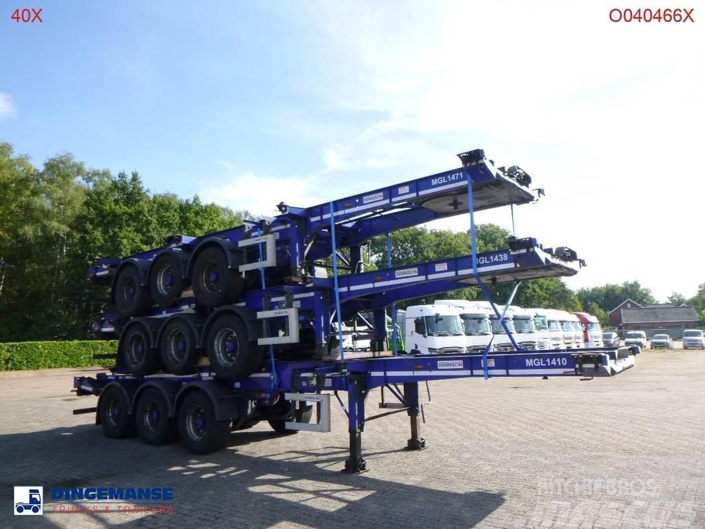 Dennison Stack - 3 x container trailer 20-30-40-45 ft Semi Reboques Porta Contentores