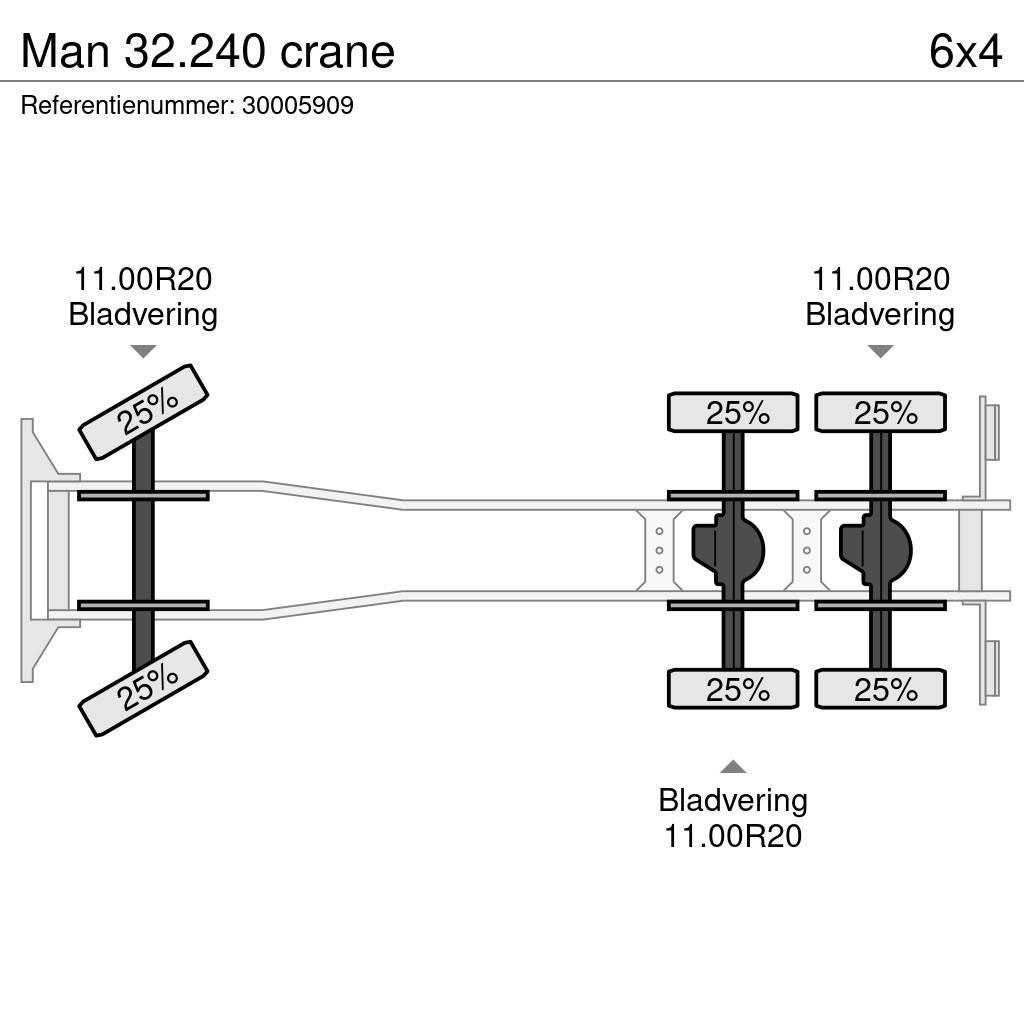 MAN 32.240 crane Camiões grua