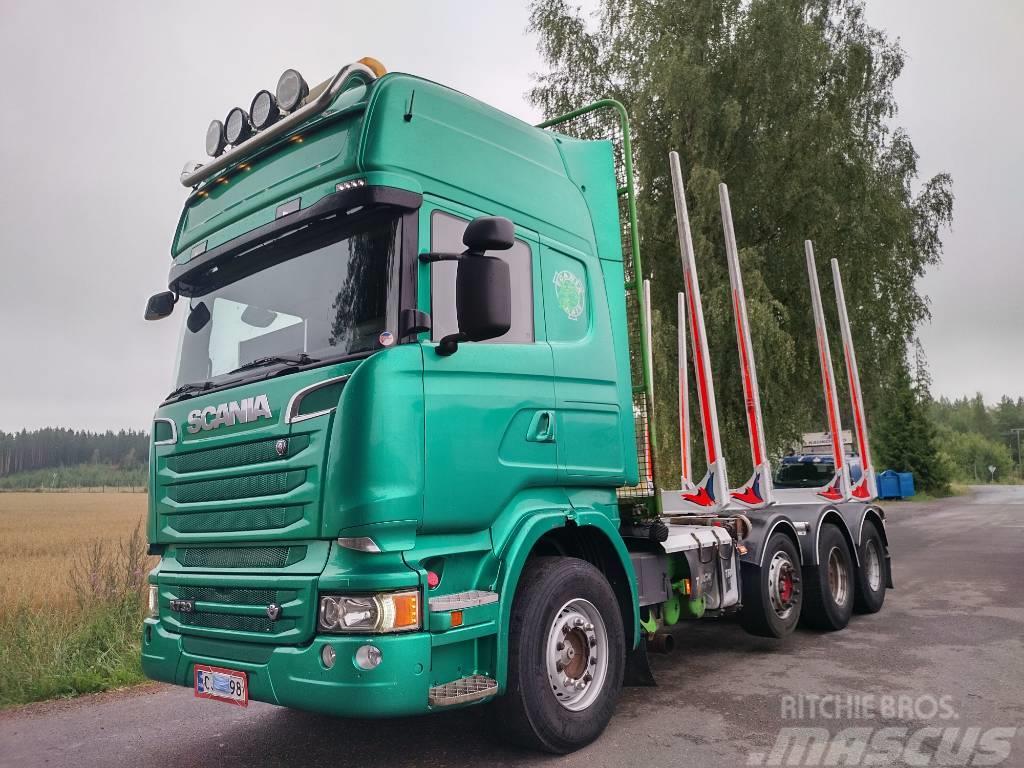 Scania R730 8x4 puuvarustus,euro 5 Camiões de transporte de troncos