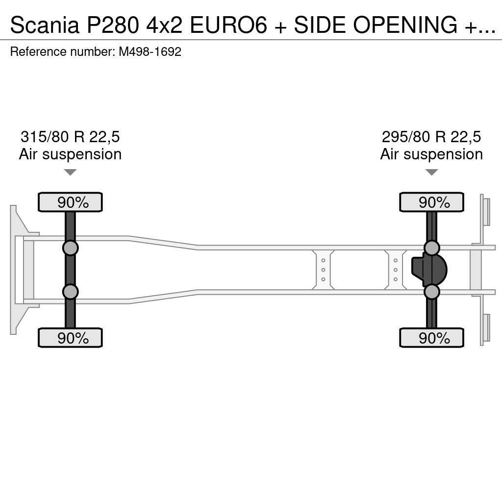 Scania P280 4x2 EURO6 + SIDE OPENING + ADR Camiões de caixa fechada