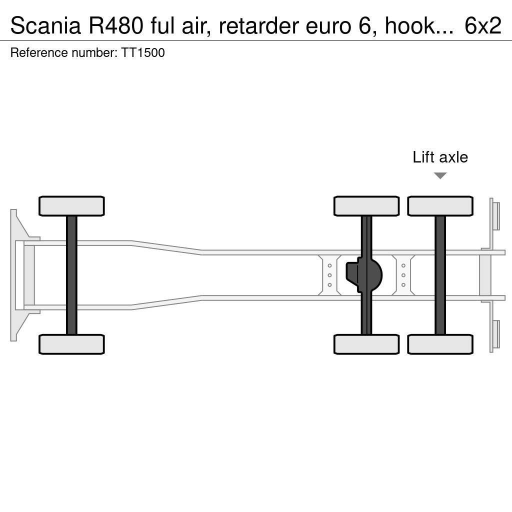 Scania R480 ful air, retarder euro 6, hooklift Camiões Ampliroll
