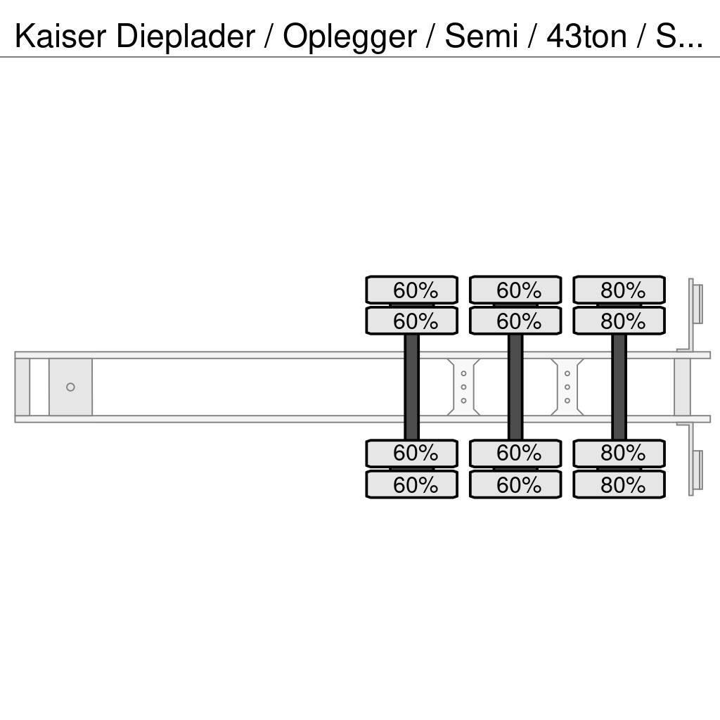 Kaiser Dieplader / Oplegger / Semi / 43ton / Steel Spring Semi Reboques Carga Baixa