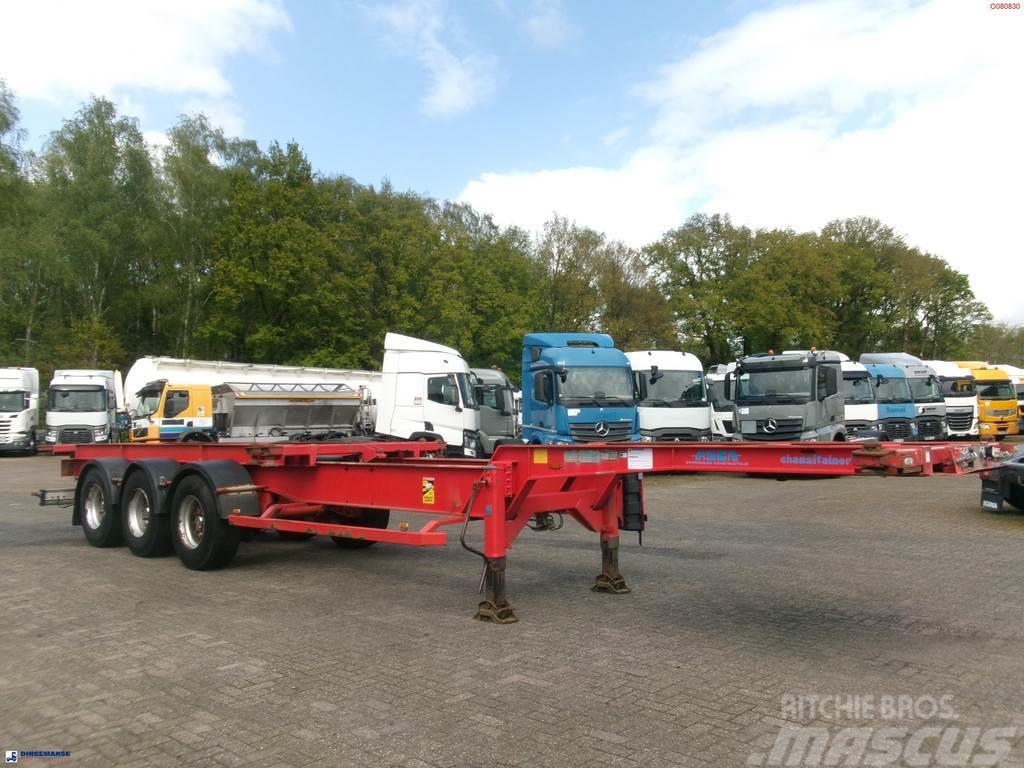 Asca 3-axle container trailer 20-40-45 ft + hydraulics Semi Reboques Porta Contentores