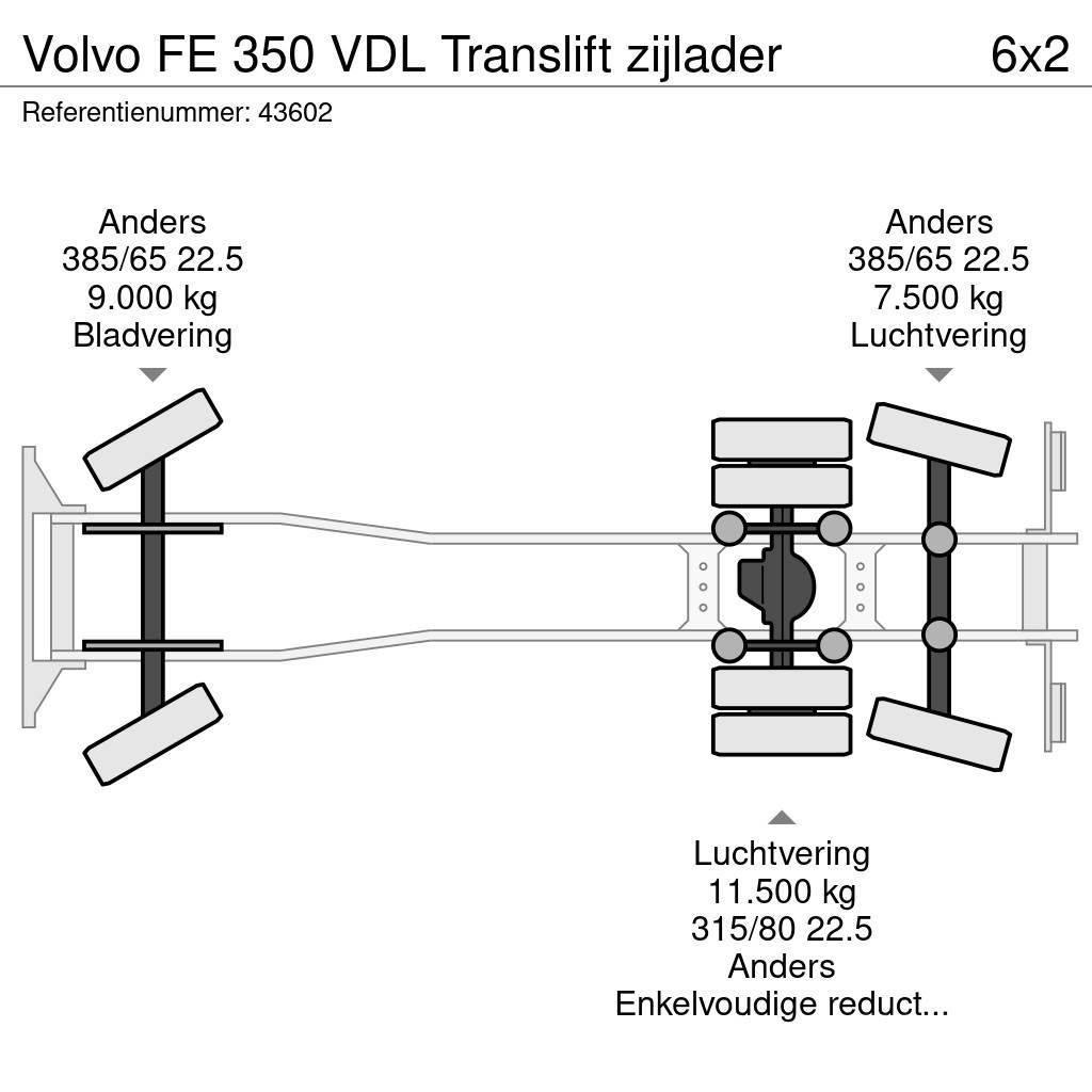 Volvo FE 350 VDL Translift zijlader Camiões de lixo