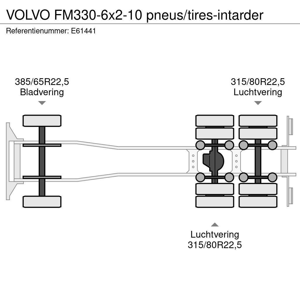 Volvo FM330-6x2-10 pneus/tires-intarder Camiões caixa cortinas laterais